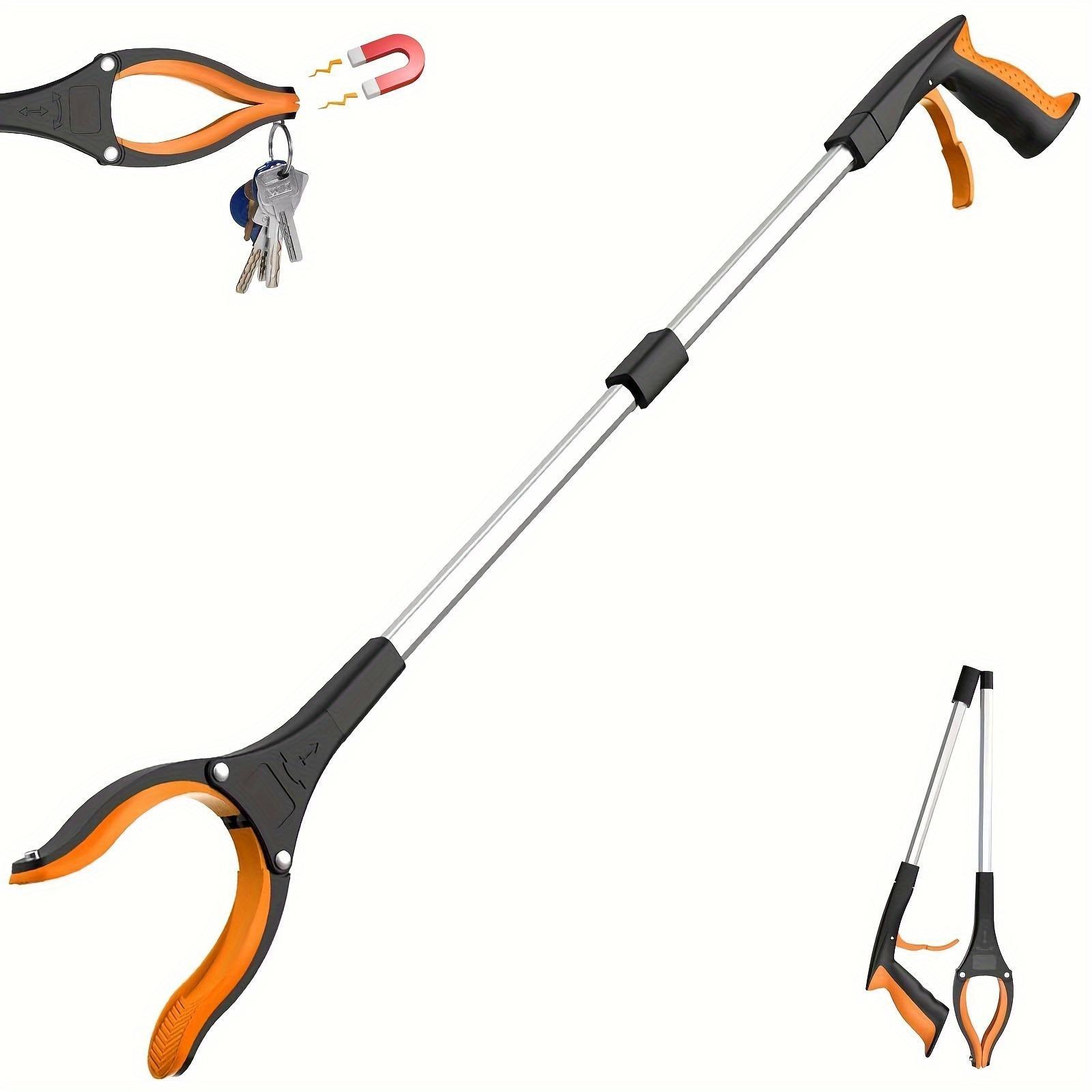 

32-Inch Heavy Duty Garbage Grabber with 360° Rotating Clamp - Lightweight, Ideal for Seniors & Outdoor Use, laugage foldable оранжевый