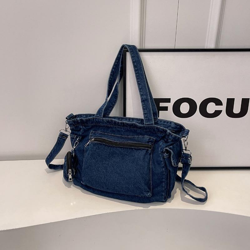 

New Summer Large Capacity Simple Fashion Shoulder Cross-body Bag 38*13*26 темно-синий