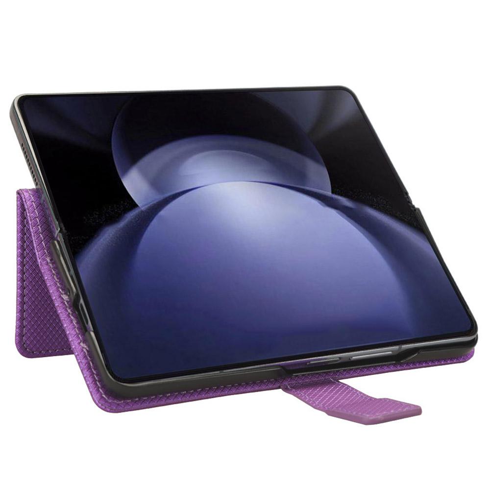 For Samsung Galaxy Z Fold6 5G Case with Pencil Holder, PU Leather Diamond Texture Wallet Phone Cover