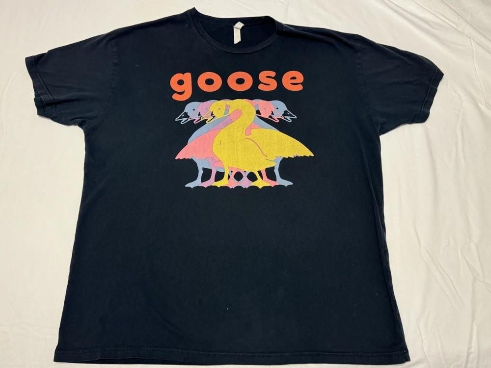 

Vintage Goose Band Cotton Black Shirt Unisex Concert Reprint T-Shirt XL