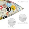 Math Symbols Numbers Formulas Pillowcase Polyester Linen Velvet Creative Zip Decorative Pillow Case Sofa Cushion Cover