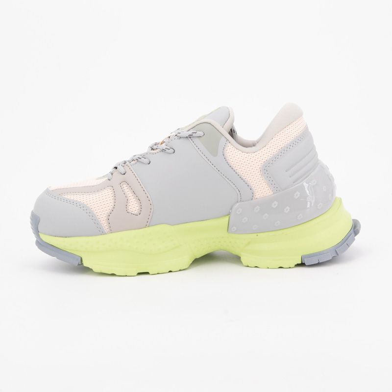 Baskets chunky grises thirty semelle vert pastel Femme LOTTO