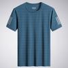 Summer Ice Silk Short-sleeved T-shirt Men's Mesh Thin High-grade Casual Joker T-shirt Quick-drying Sports Men.