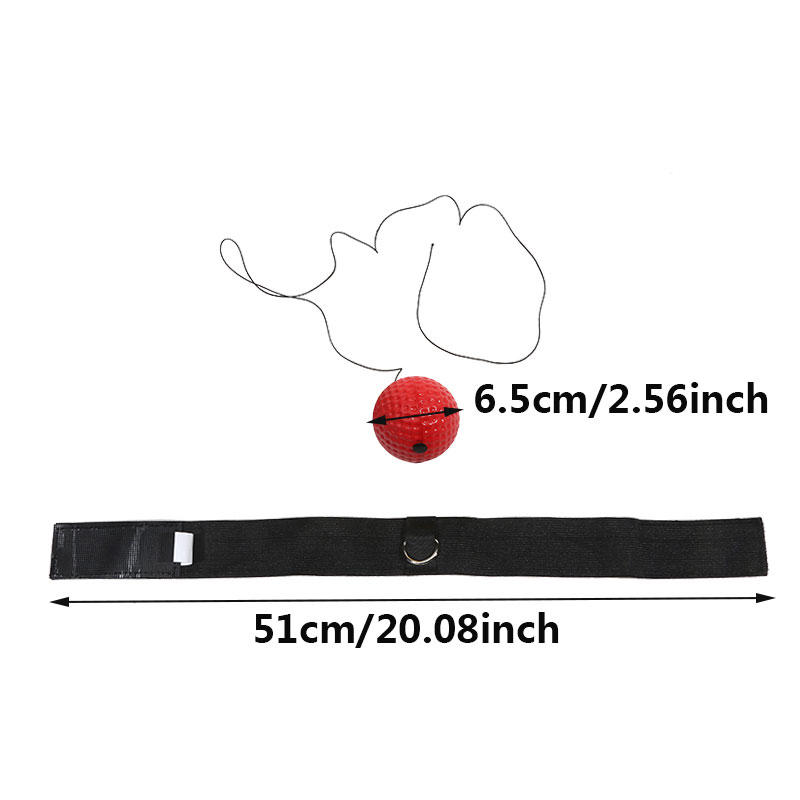 Boxing Reflex Ball Headband Set for Beginner Adjustable Head-Mounted Boxing Speed Ball Adult Children Sports Rebound Reaction Ball