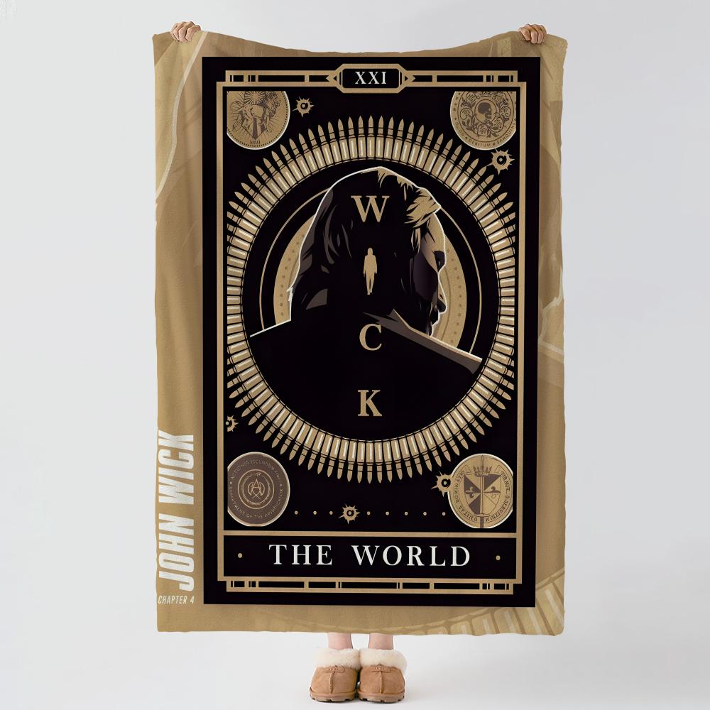 movie J-John Wick-K Throw Thick Comfort Flannel Quilt, Multi-scene Use Indoor Outdoor Daily Nap