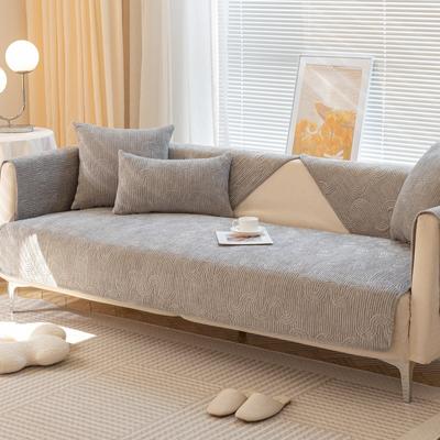 Sofa Cushion Is Suitable for All Seasons, Modern Light Luxury, Thickened High-end Chenille Sofa Cover, Non-slip