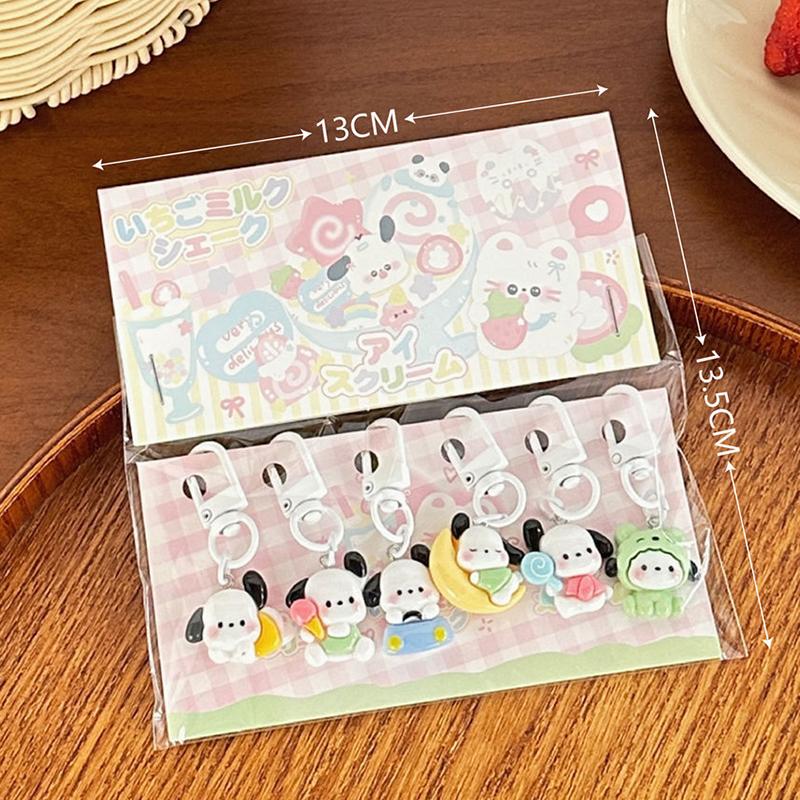 

6/5 шт. мультяшный брелок Kuromi Melody Pochacco с подвеской для женщин и девочек, милый рюкзак, автомобильный брелок, сумка, украшения, аксессуары