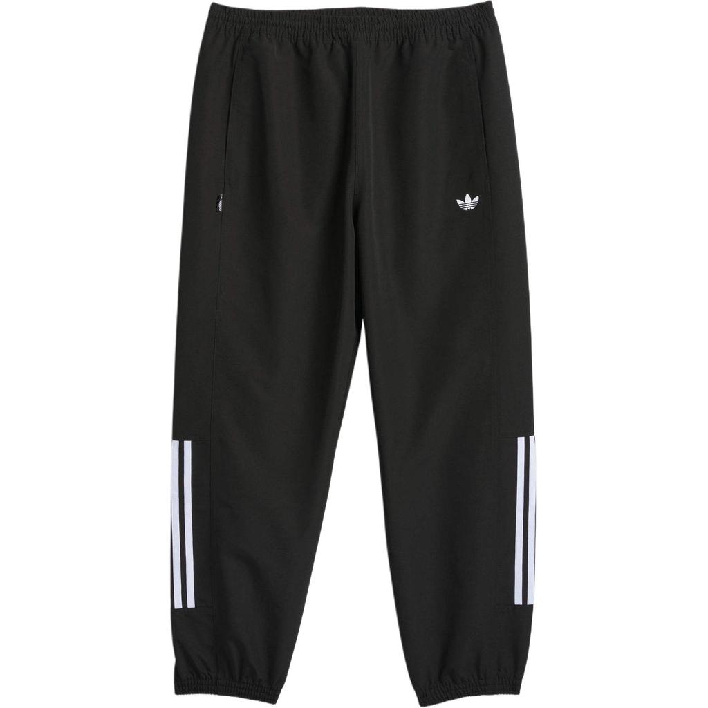 Adidas Originals Skateboarding Gatsele Classic Sports Series Color Block Striped Loose Knit Sweatpants Men Bottoms Black White JC5172