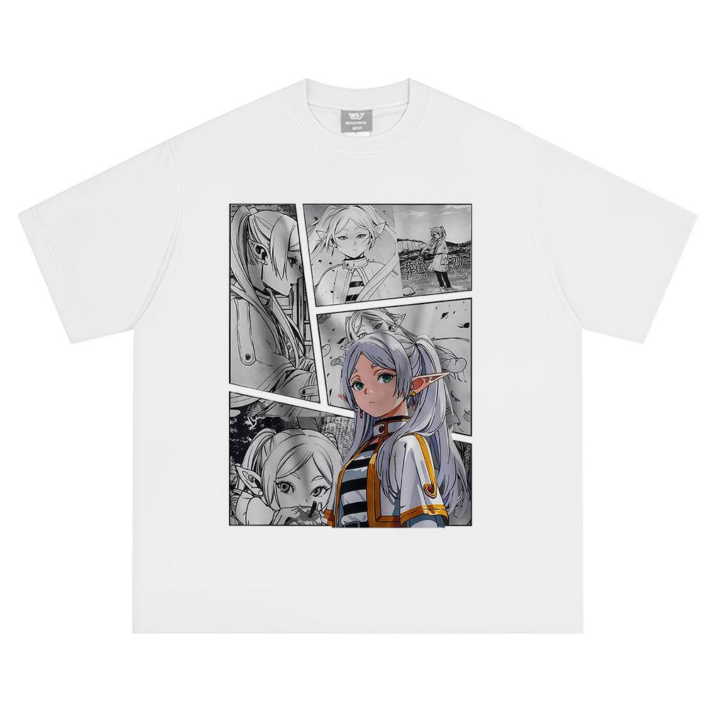 Anime Frieren Beyond Journeys End Frieren Graphic Tshirt Mens Womens Clothing Fashion Summer Short Sleeve Cotton Tshirts