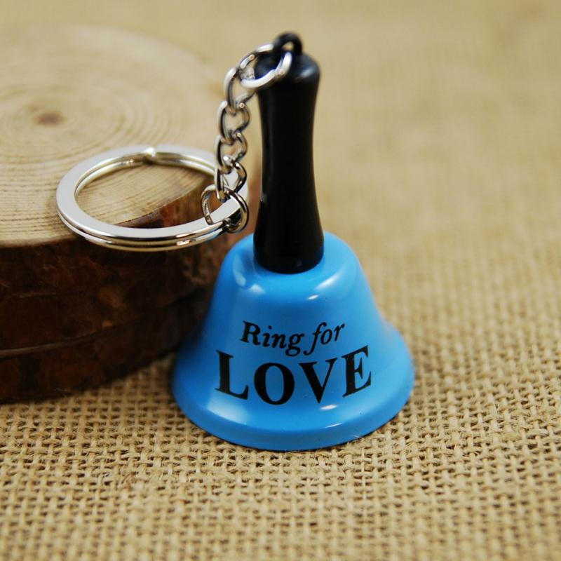Fun Stress Relieving Bell Metal Keychain Mini Hand Cranked Printing Bell Pet Pendant Children's Toys Kindergarten Rewards Gifts