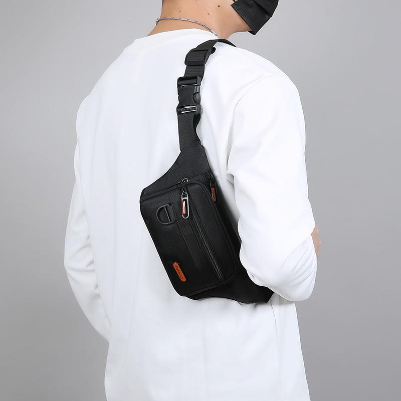 Men Waist Belt Bag Fanny Pack Multi-pocket Motorcycle Rider Outdoor Sports Climb Casual Nylon Male Sling Chest Bum Hip Bags