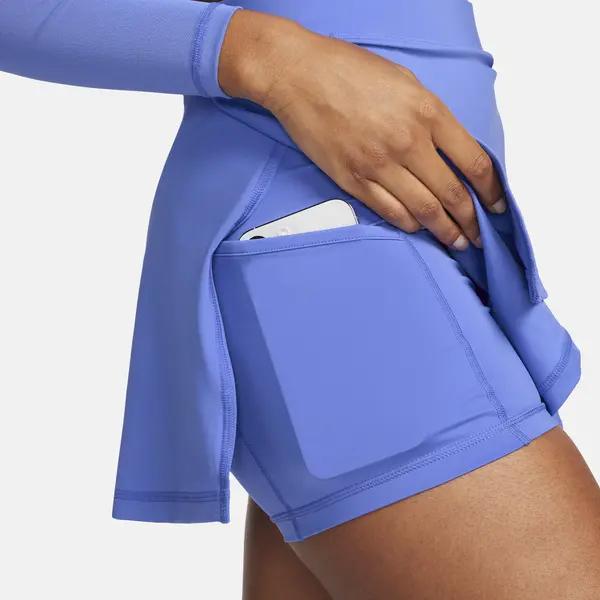 Nike Dri-FIT High-Waisted Zippered Fitted Casual Skirt Women Skirts Blue FB5685-413