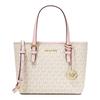 Handtas Jet Set Travel Oude Bloemenprint Kleurblok Woon-werk Verkeer Leer Tote Bag Tote Bag Boodschappentas Schouder Mini Dames Vanille