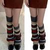 Beenwarmers voor Dames en Meisjes Lolitas Beenwarmer Gestreept Gebreide Lange Beensokken Gothic Harajuku Beenbedekking Sokken