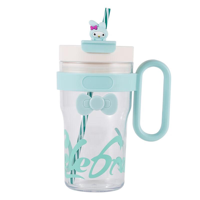 Shangqi Dual-Drink Plastic Water Bottle Set with Straw