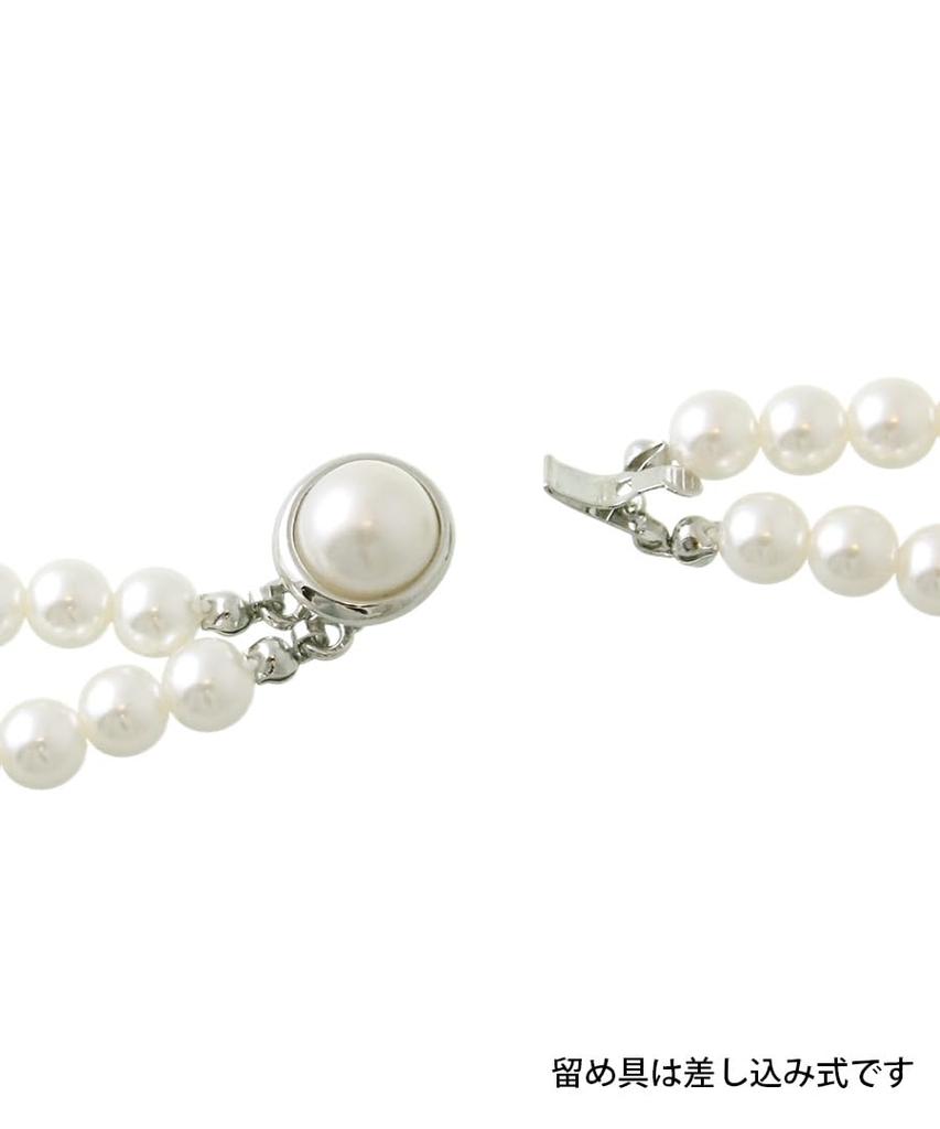 pearl short necklace [VINGTAINE] Double-strand C14-28