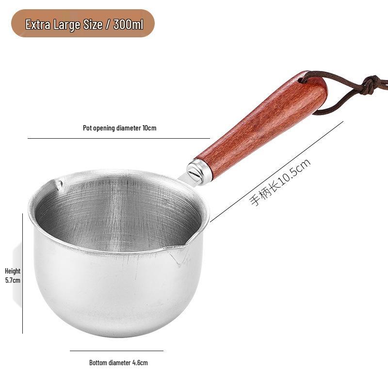 

Thickened Stainless Steel Anti-Splatter Mini Pot for Hot Oil and Baby Food