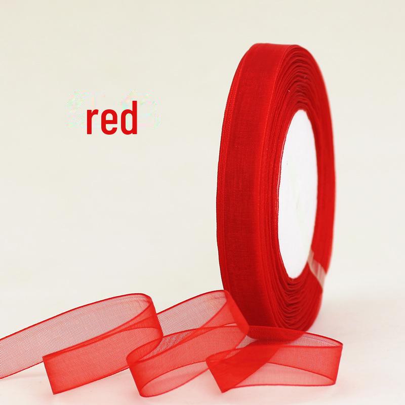 Snow Yarn Ribbon – 1.2cm Decorative Bow for Gift Boxes, Festivals & DIY, 45m