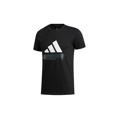 Modernes Sport-Kurzarm-T-Shirt Herren Oberteile Schwarz FT2829