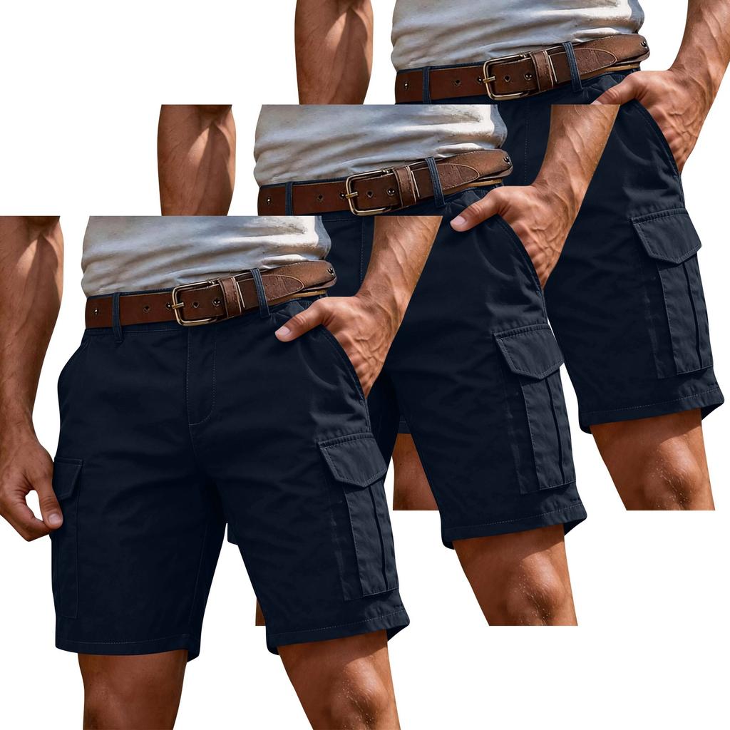 Men's Cargo Shorts Loose Fit Knee Length with Multiple Pockets for Summer Sports & Outdoor Activities