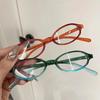 1/2/3pcs Y2K Vintage Small Oval Glasses Girls Style Red Green Frame Glass Eyewear Decorative Outdoor Anti-blue Eyeglasses Gifts