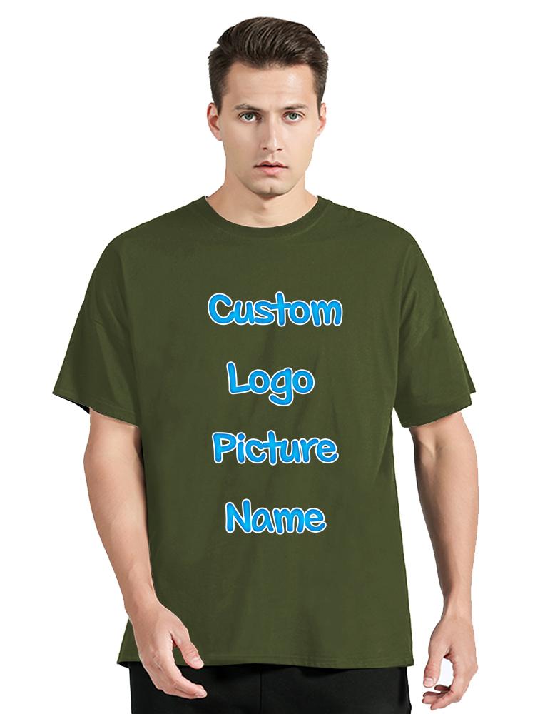 Unisex Cotton Tshirt Customized Printed T Shirt Harajuku Top DIY Your Like Photo Or Logo T-shirt Fashion Custom Tshirt Tees Tops