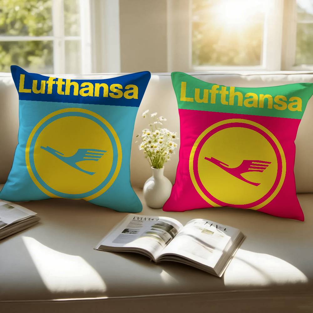 D-Deutsche Lufthansa Kuddfodral Soffa och Vardagsrum Dekorativa Kuddfodral Dammtäta och Kvalstertäta Osynlig Dragkedja