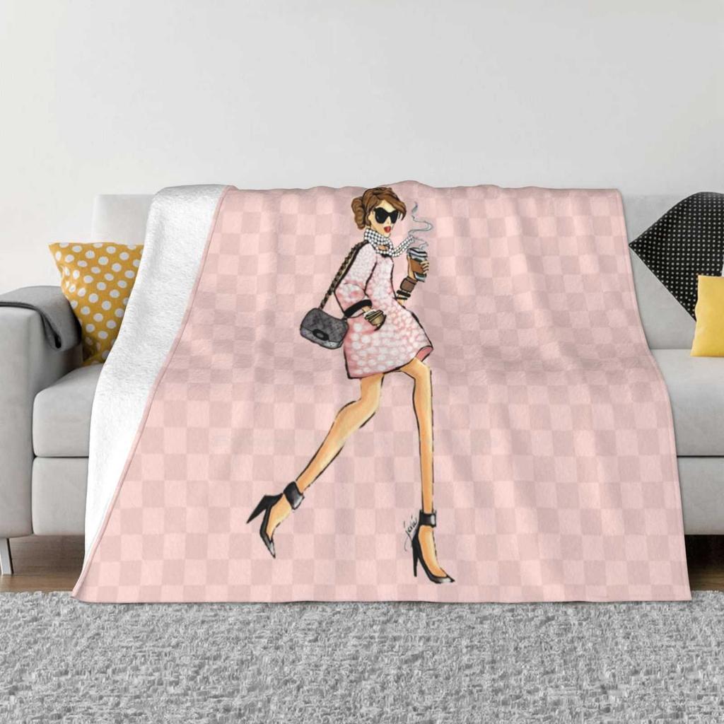 Be Fabulous! Super Warm Soft Blankets On Sofa/Bed/Travel Miss Be Fabulous Style Stylish Trendy Cute Pretty Girly Woman Lady