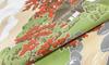 Dyeing Anbo Hand Towel Leaves Authentic Dyed Cotton Tokuoka Made in Japan 35cm x 100cm "Autumn Garden" 100%