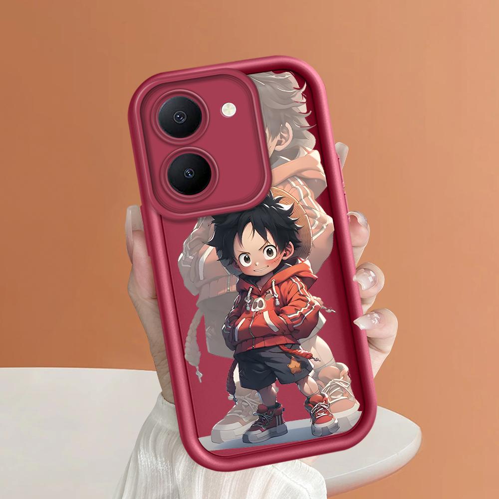 Soft Silicone Square Ladders Cartoon Pattern Full Cover Camera Protection Shockproof Case for iPhone Infinix Tecno Vivo