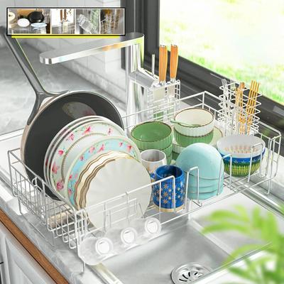 Dish Kitchen Dish Stainless Steel Dish Easy To Complete Dish Rack System for Can Be Installed Above or Next To the Horizontal Large Capacity Automatic