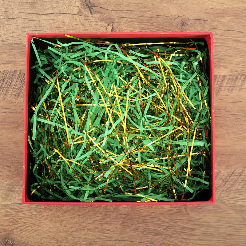 Festive Gold Thread & Paper Raffia Filler for Wedding Candy Box Gifts with Luminous Gold Foil Shreds, 2025 Edition
