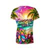 Tropical Sunset & Flip-Flop Print Design for Casual Daily Wear