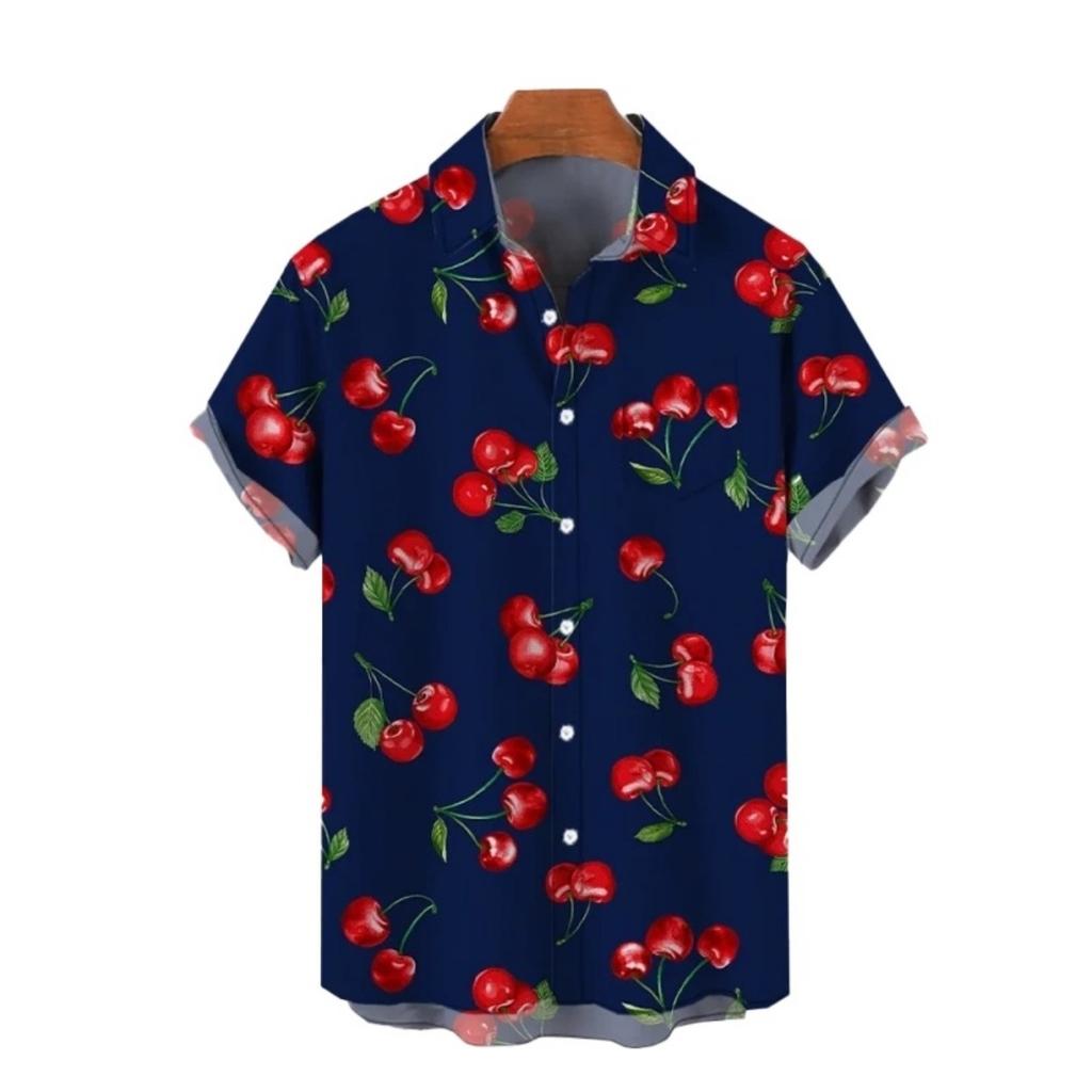 Hawaiian Shirt: Printed Short Sleeved Quick Drying Beach Casual Party Holiday Shirt 3d