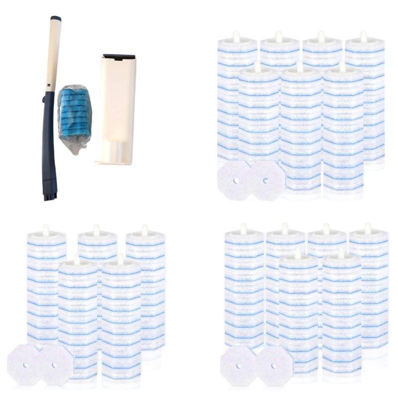Disposable Toilet Bowl Cleaning Brush Long Handle Toilet Bowl Brush with Replaceable Brush Head Toilet Cleaning Tool