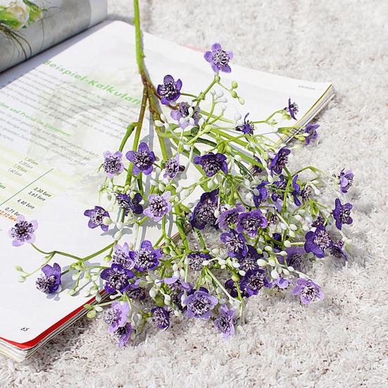 Simulation Flower Convenient Vivid No Watering Faux Silk Flower Maintenance Free Simulation Flower Artificial Gypsophila for Banquet