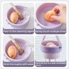 3 In 1 Makeup Brush Silicone Cleaning Bowl Cleaning Makeup Brush Beauty Egg Makeup Tool Scrubbing Board Hanging On The Drying Box