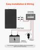 Flexible Solar Panel, 100W Semi-Flexible Bendable Monocrystalline Solar Panel, 23% Efficiency Mono Off-Grid Charger with MC4 Output, IP67 Waterproof
