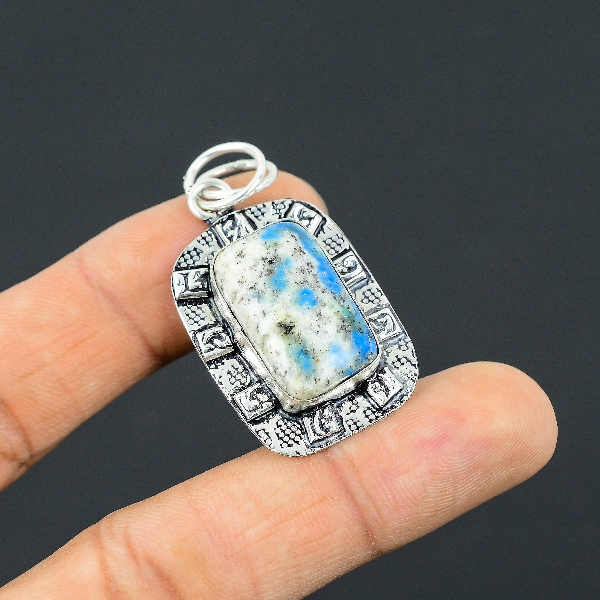 Easter Sale Radiant K2 Jasper Gemstone Birthday Pendant Jewelry Sterling Silver