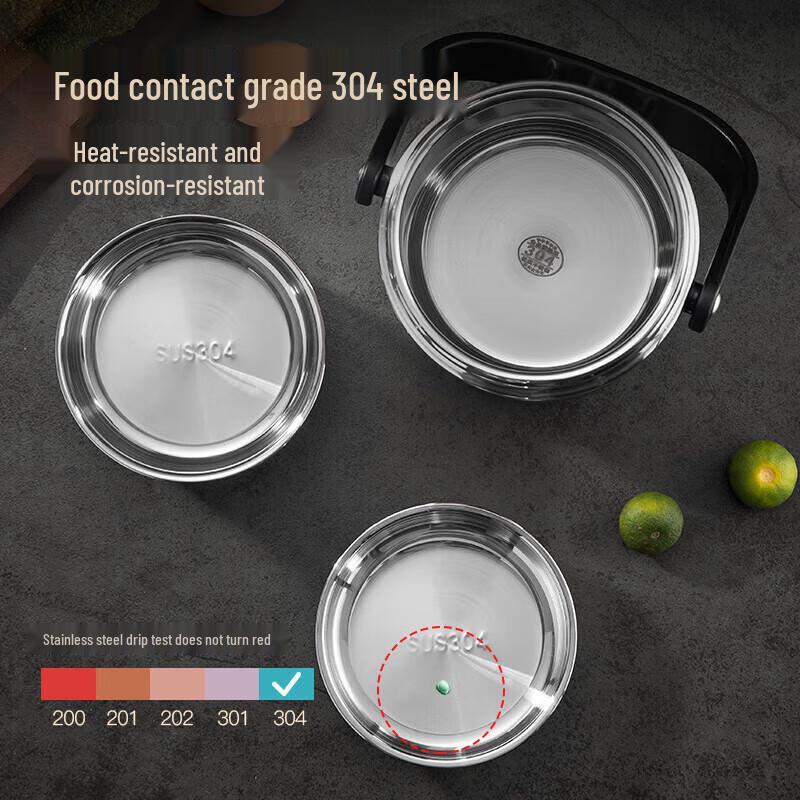 maxcook 304 Stainless Steel Double-Layer Insulated Lunch Pot