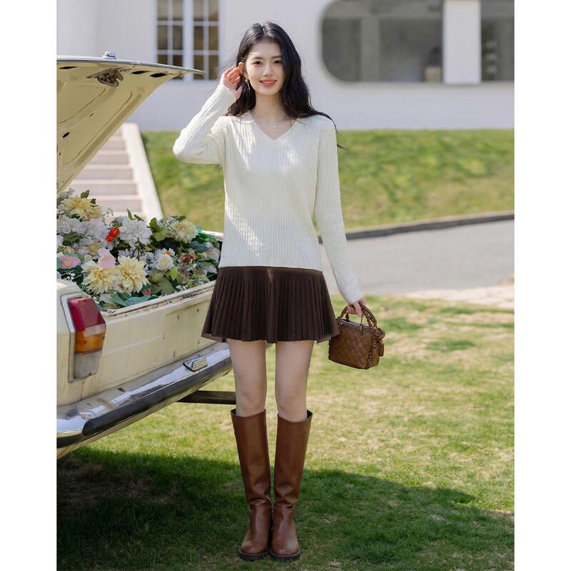 Mocana Women's Vintage Twist V-Neck Knit Sweater