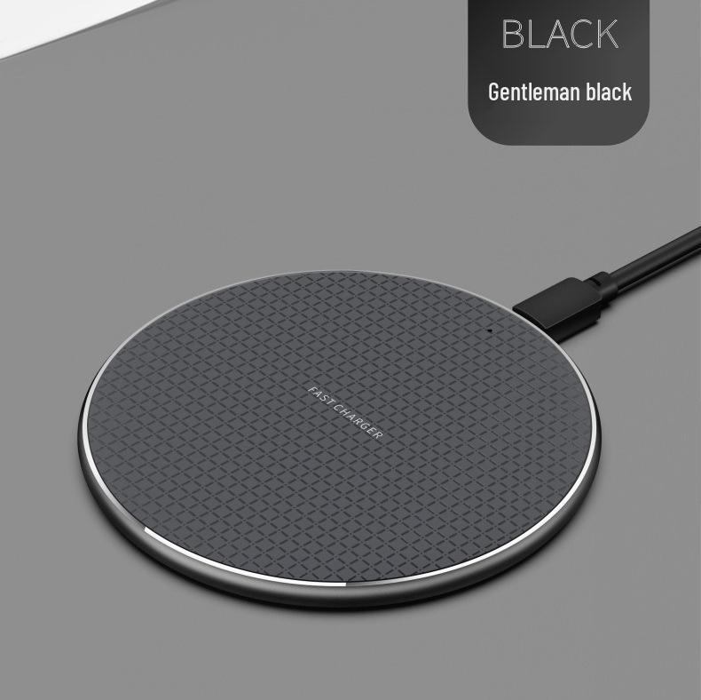 Ultra-Thin 15W Aluminum Wireless Charger, Compatible with Huawei & Apple Phones