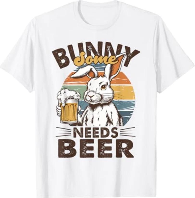 

Some Bunny Needs Beer Funny Easter Bunny Humor T-Shirt S