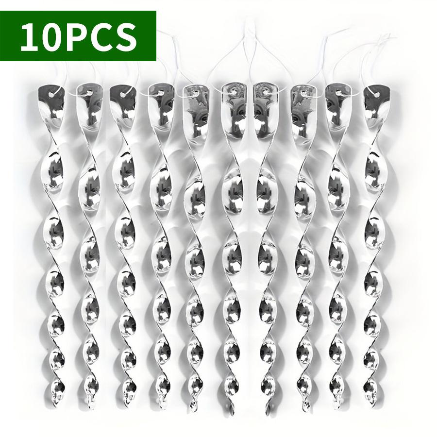 

10 шт. отпугивающие стержни для птиц, светоотражающие стержни, серебряный вращающийся отпугиватель птиц, подвесное украшение для наружного садового декора