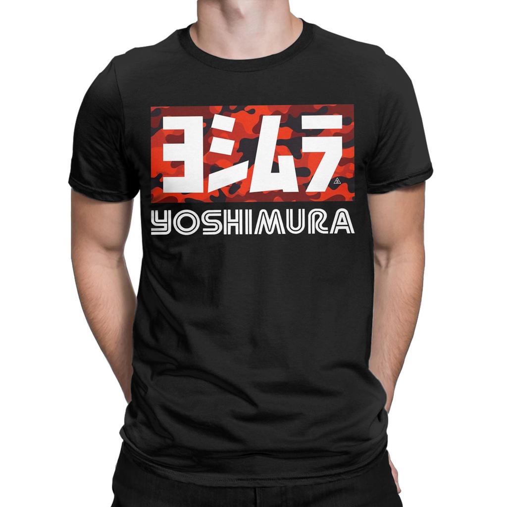 Funny Japanese Motorcycle Yoshimura T-Shirts for Men Crew Neck Pure Cotton T Shirt  Short Sleeve Tee Shirt Adult Clothes