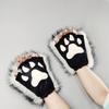 15 Colors Plush Gloves Cute Imitation Claw Cosplay Props Cat Paw Animal Tiger Cow Half Finger Gloves Anime Furry Paw Gloves