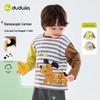 Camiseta de Manga Longa Infantil Família Dudu Algodão Nuvem: Nova Chegada de Primavera Camada Base para Meninos e Meninas