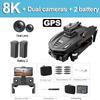 New V168 MAX Drone 8K 5G GPS/Optical Flow Professional HD Aerial Photography ESC Dual Camera Obstacle Avoidance Brushless Motor Quadcopter Drone Toy