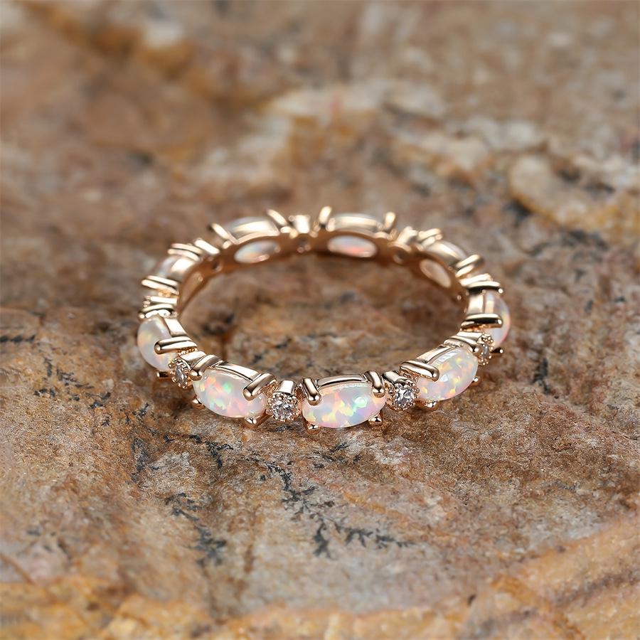 European & American Full Circle Opal Women's Ring, Bestseller