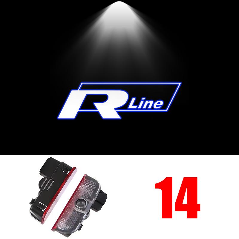 BFPQY1 2 For VW Touareg GTI MK6 Golf 5 6 7 Passat B6 B7 B8 B9 Jetta MK7 R LED Car Door Projector Welcome Ghost Shadow Light Accessories